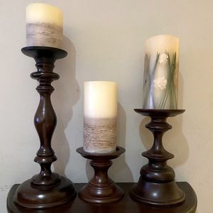 Pottery barn candle pillars